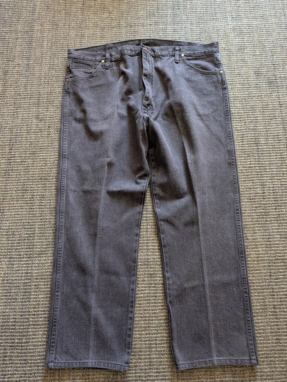 Wrangler Jeans Size 42x27 Chocolate Brown Denim 13MWZKL Cowboy Cut Western Rodeo